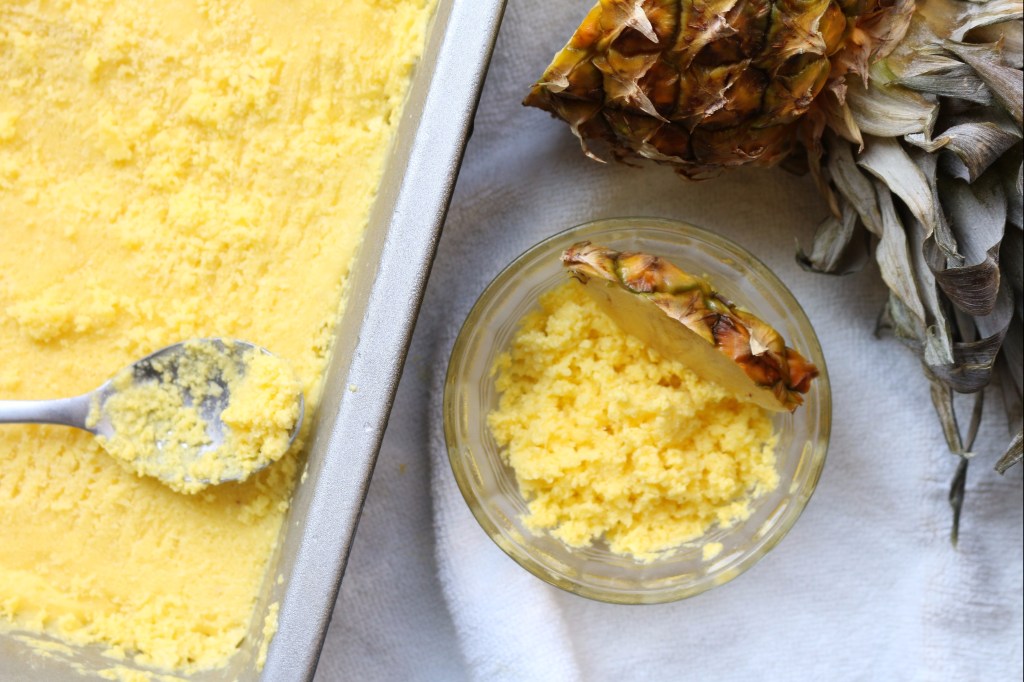 3 Ingredient Tropical Mango Colada&nbsp;Granita